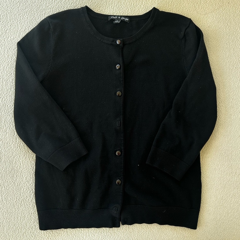 Black Button-Up Cardigan